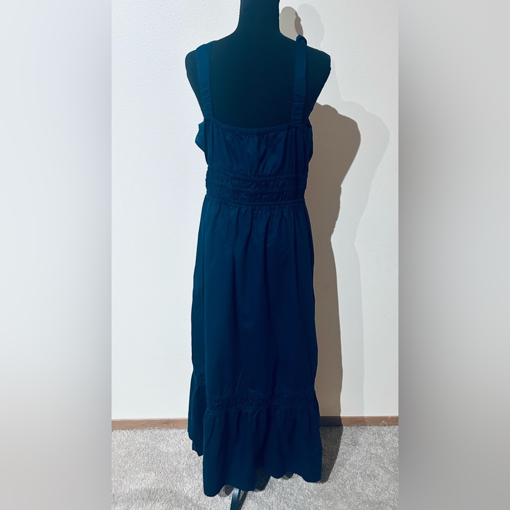 LOFT Navy Square-Strap Maxi Dress - Picture 4 of 8